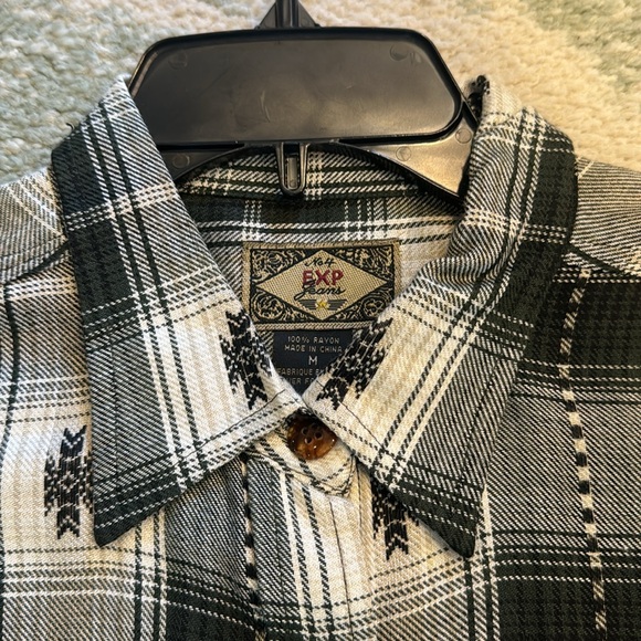 Vintage Express Jeans Rayon Shirt - Picture 2 of 7